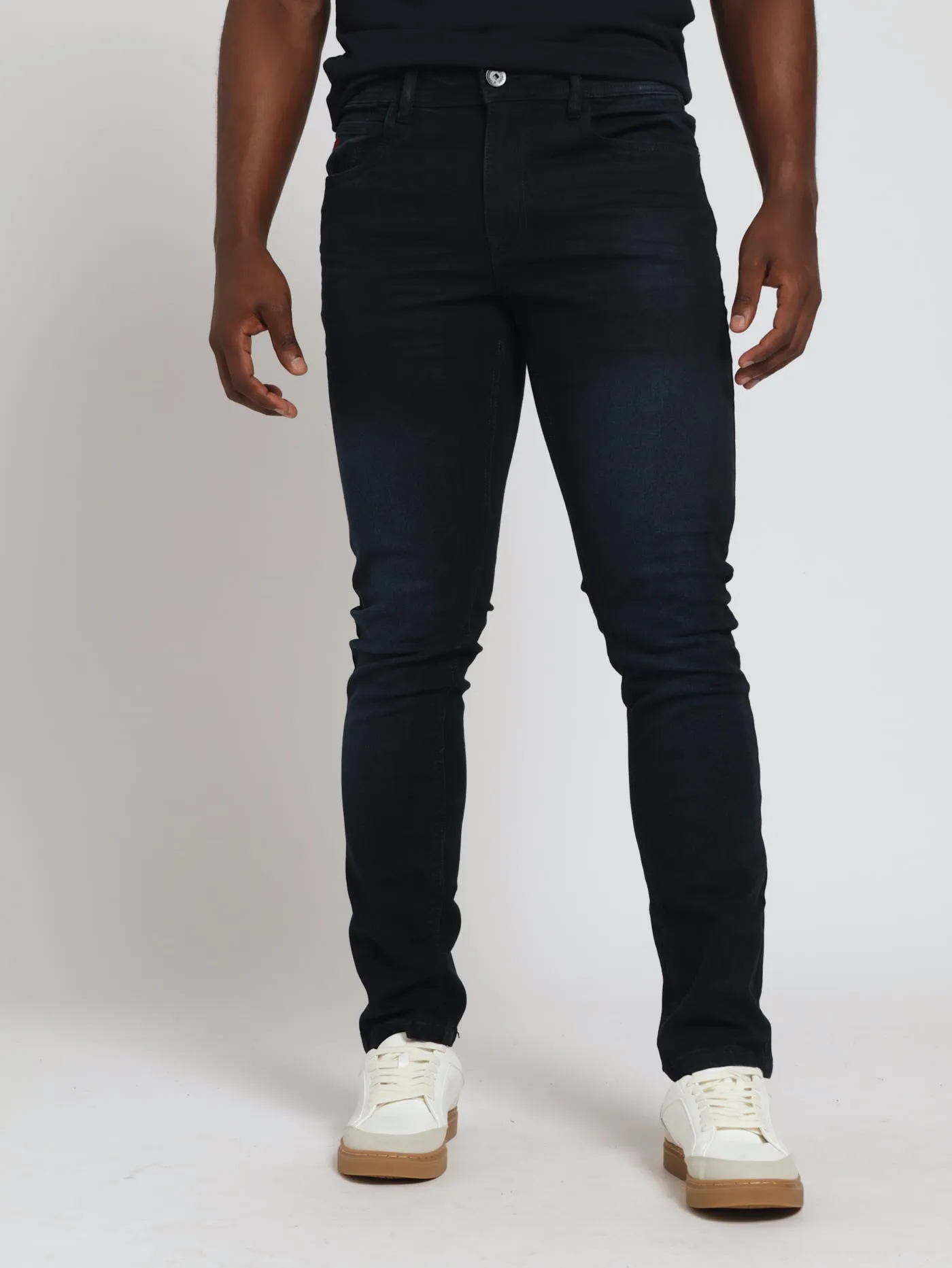 Callahan Slim Denim Jean - Blue/Black sold by Edgars