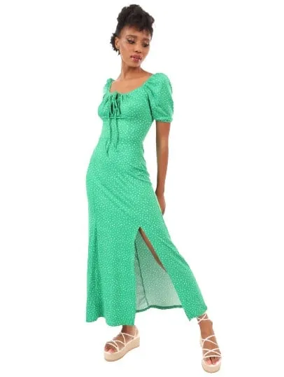 Ladies Tea Dress Knit Maxi Dress - Green sold by Edgars