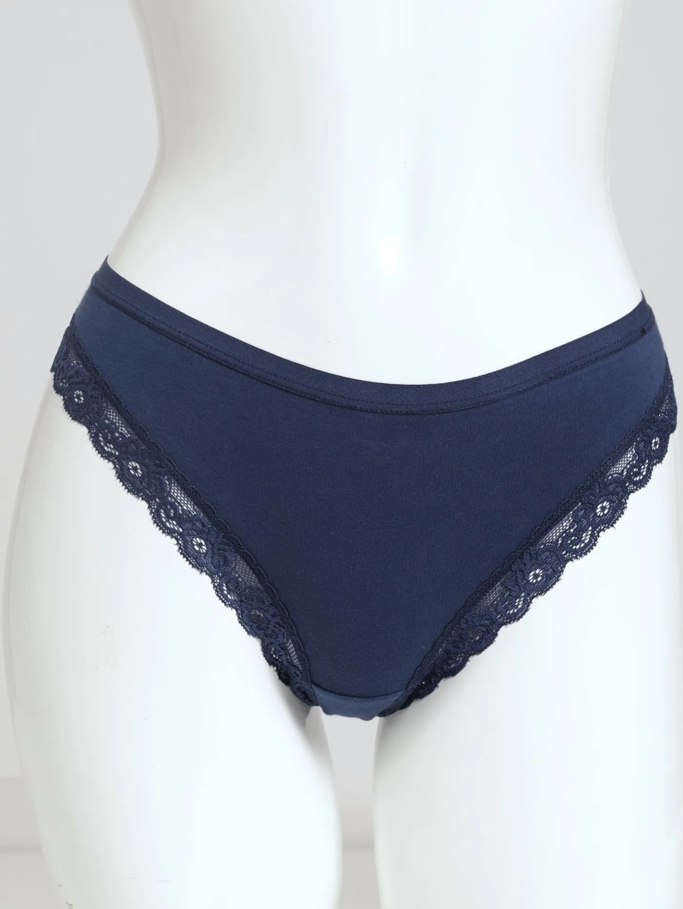 3 Pack Cotton Stretch Brazilian Panty - Navy/Mocha/Black sold by Edgars