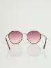 Round Grad Gold Temple Sunglasses - Puple sold by Edgars