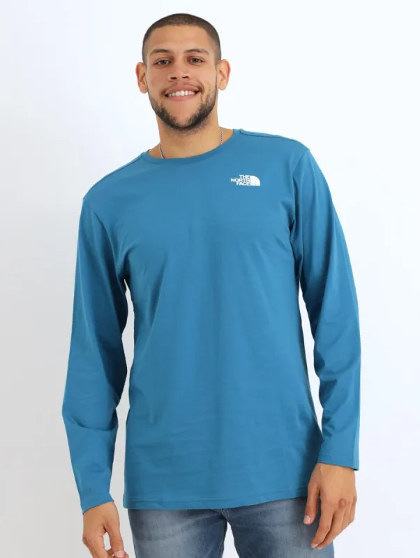Men's Long Sleeve Easy Tee - Blue Coral sold by Edgars
