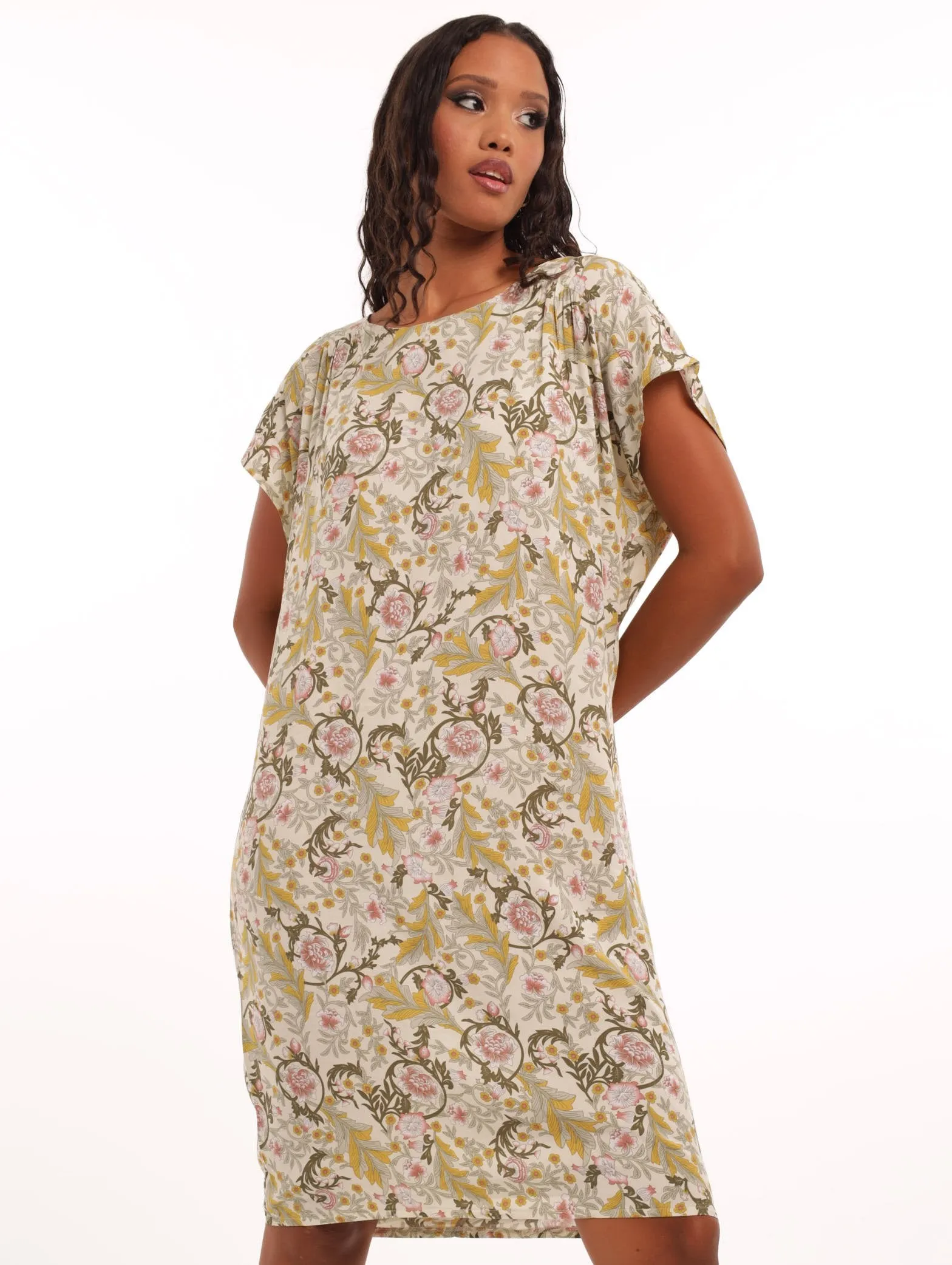 Ladies Gauged Shift Dress sold by Edgars