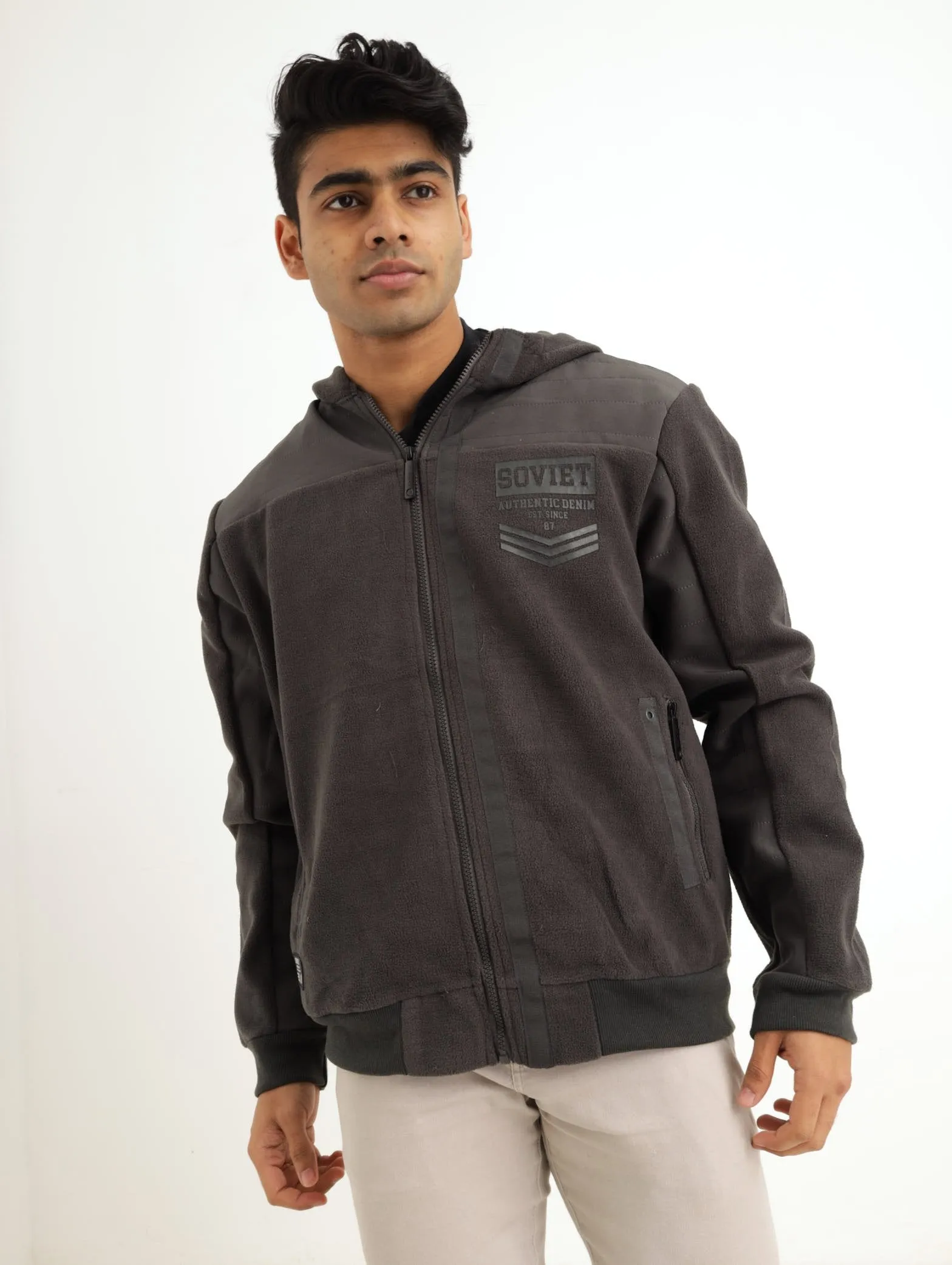 Men's Soviet Atkinson Jacket - Charcoal sold by Edgars