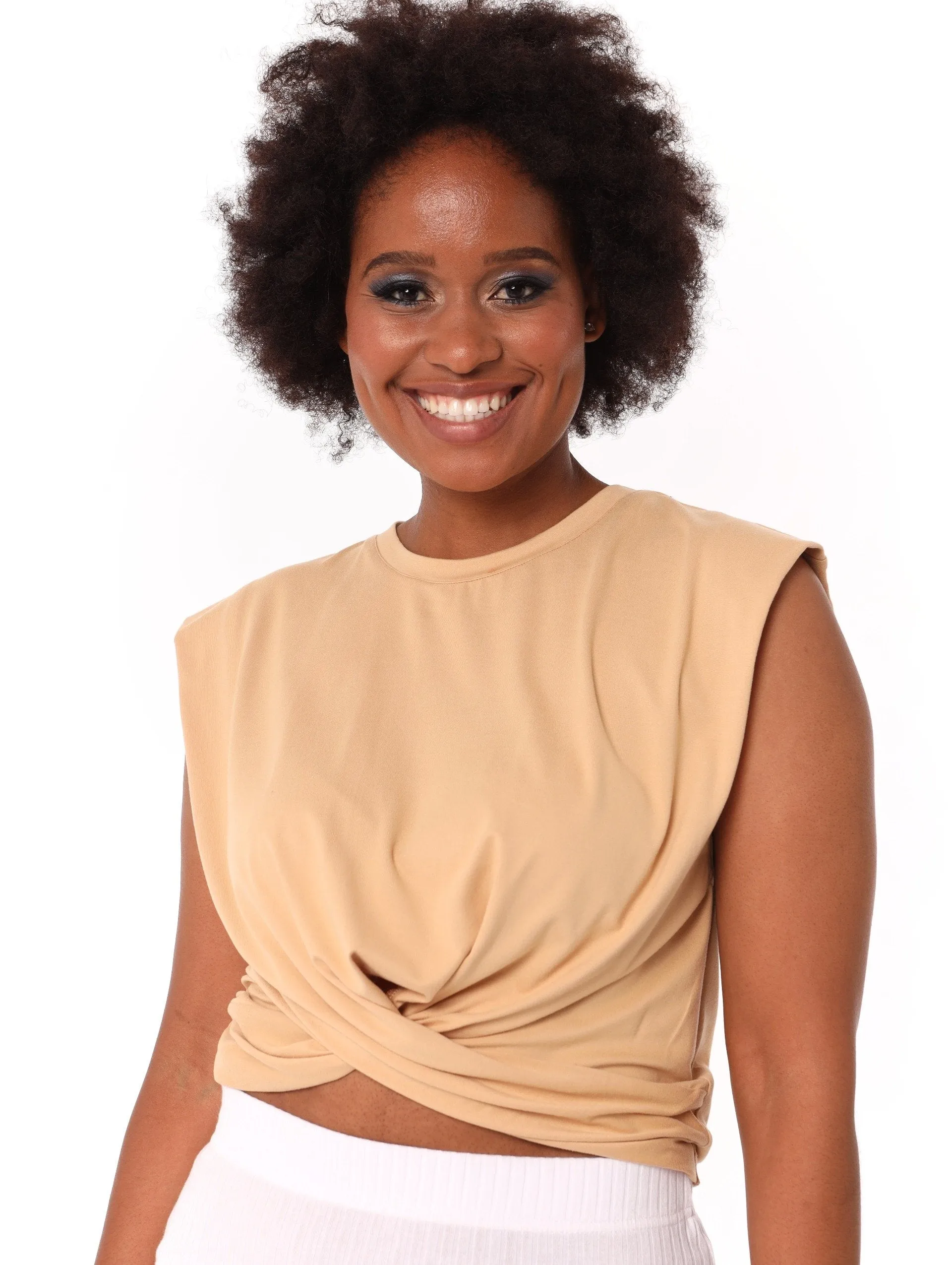 Ladies Crossover Tank - Stone sold by Edgars