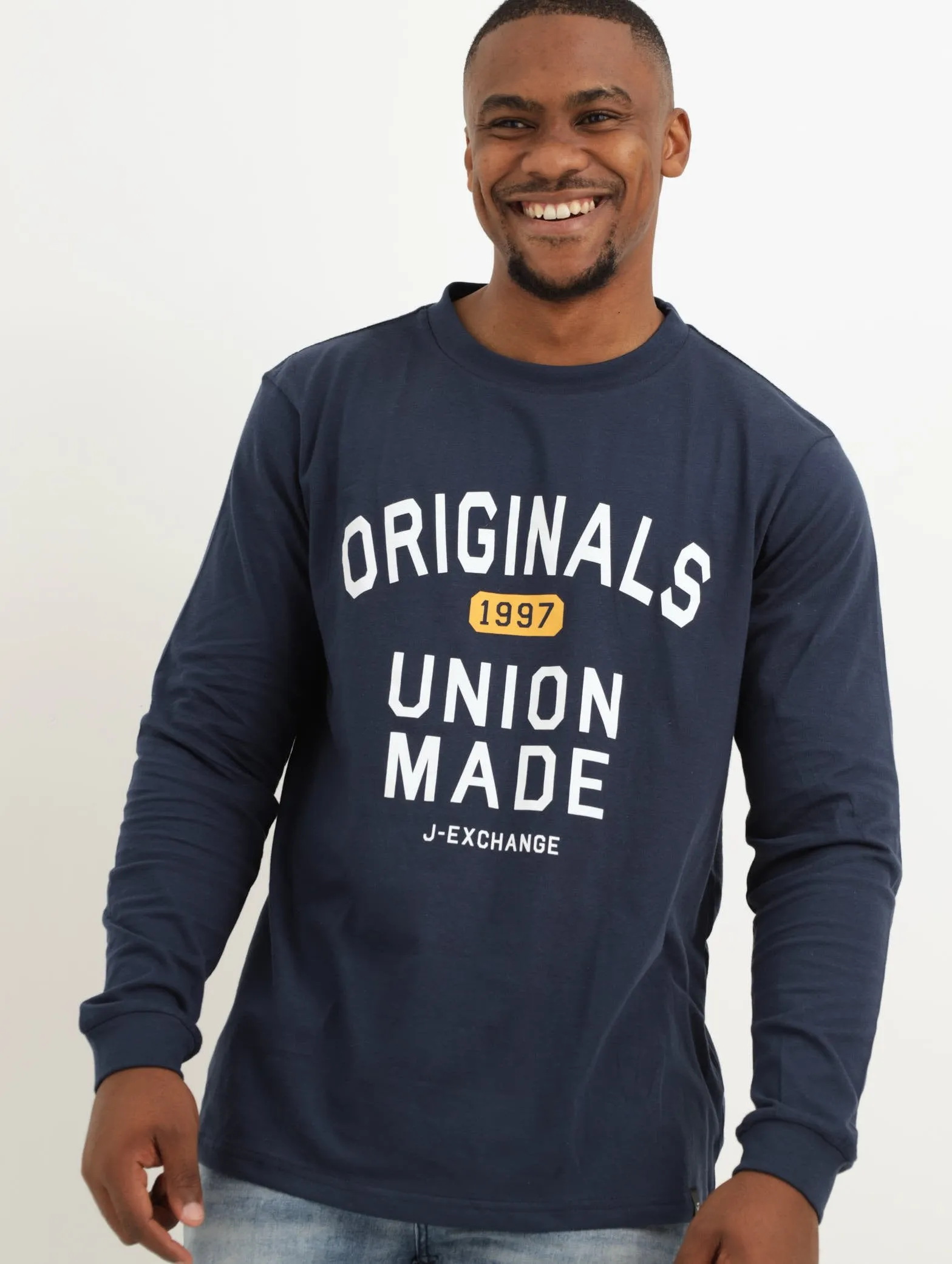Men's Long Sleeve Orignals Tee - Navy sold by Edgars