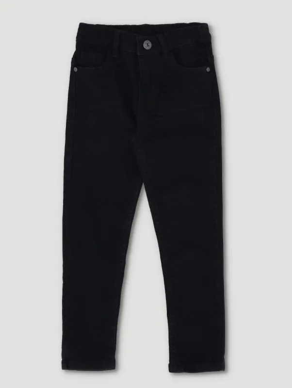 Pre-Boys Black Skinny Denim Crease sold by Edgars