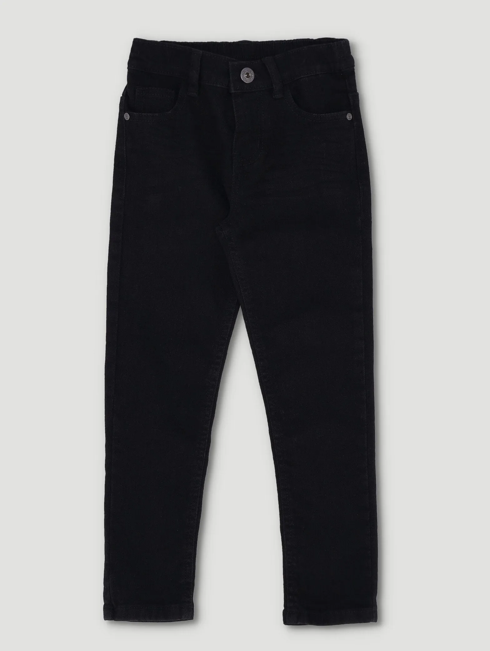 Pre-Boys Black Skinny Denim Crease sold by Edgars