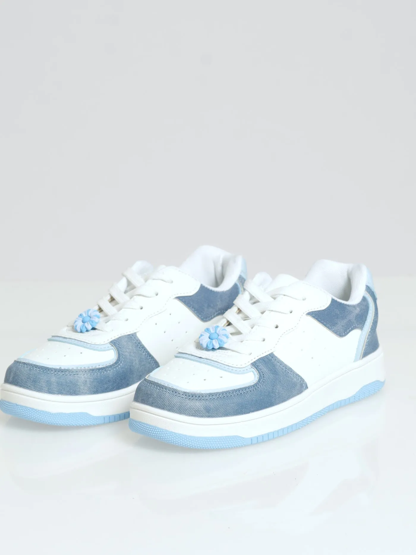 Girls Denim Colourblock Sneaker - Blue sold by Edgars