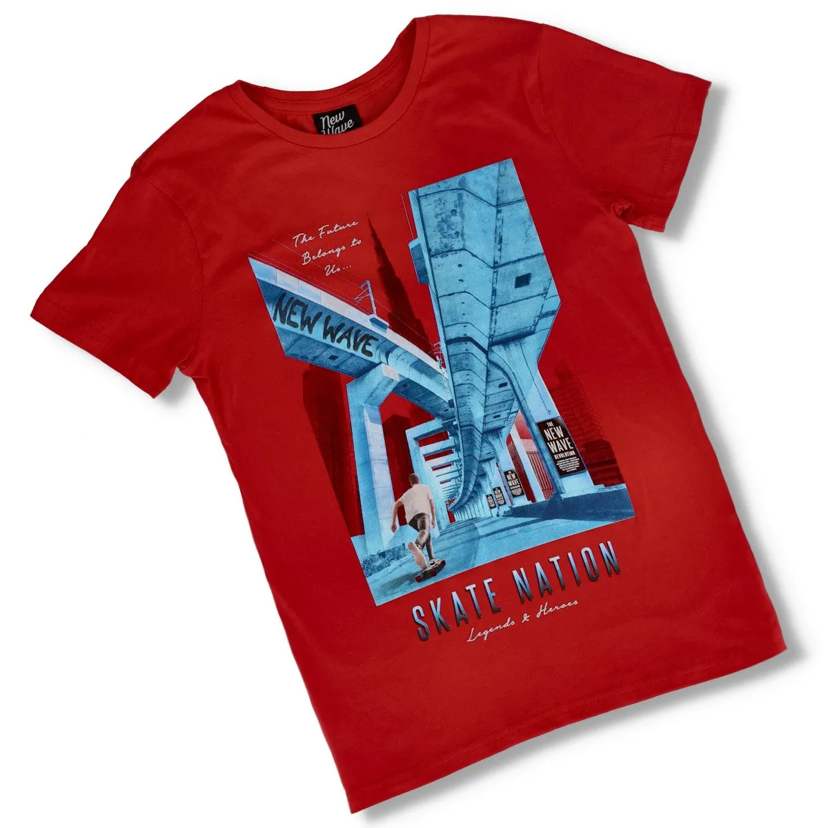 Boys City Scape Tee - Red sold by Edgars