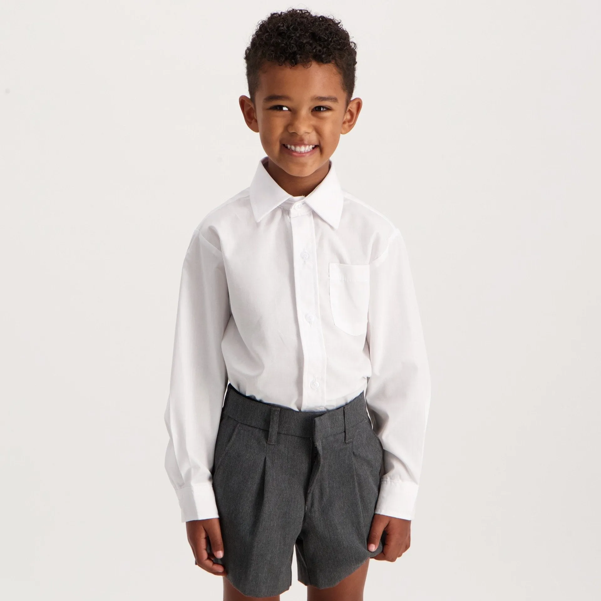 Boys Long Sleeve Regular Shirt - White sold by Edgars