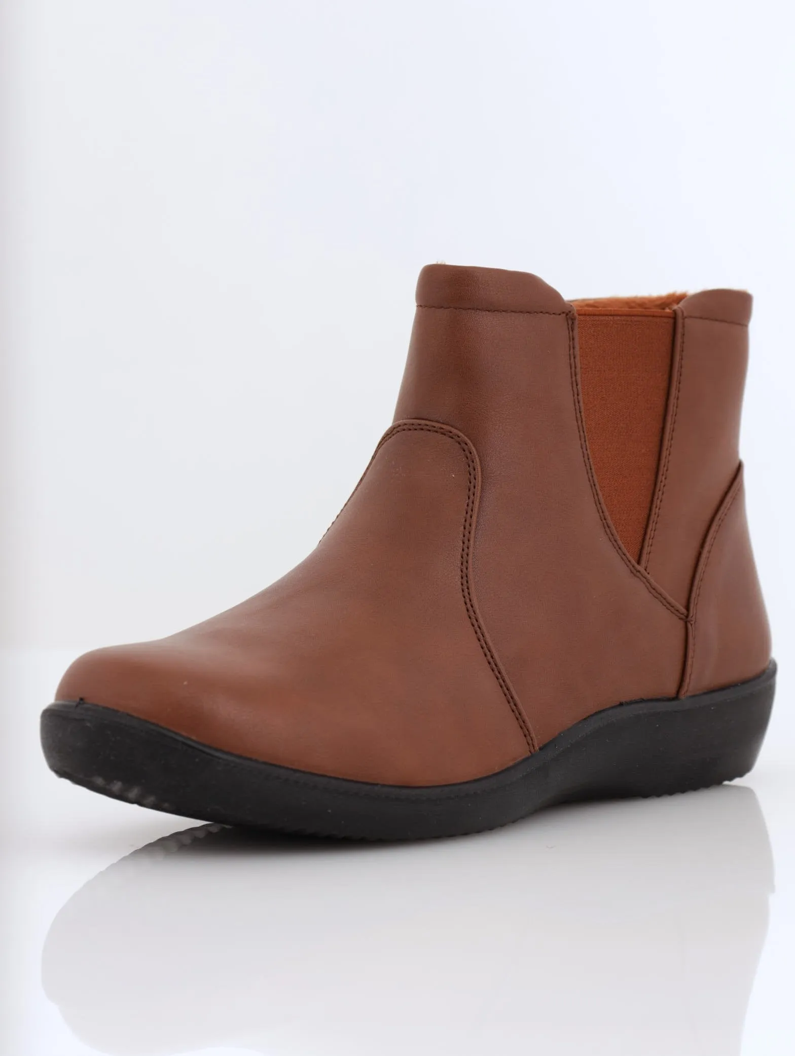 Ladies Soft Style Yukino Side Elastic Gusset Ankle Boot - Brown sold by Edgars