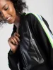 Zip Through Bomber Jacket With Tape Trim - Black sold by Edgars