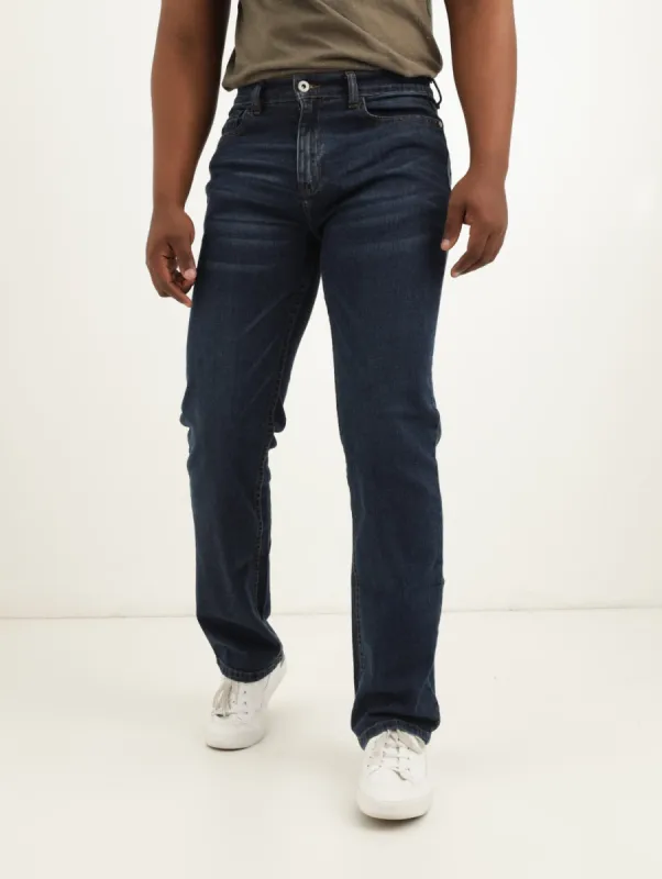 Men's Dark Blue Straight Fit Denim sold by Edgars