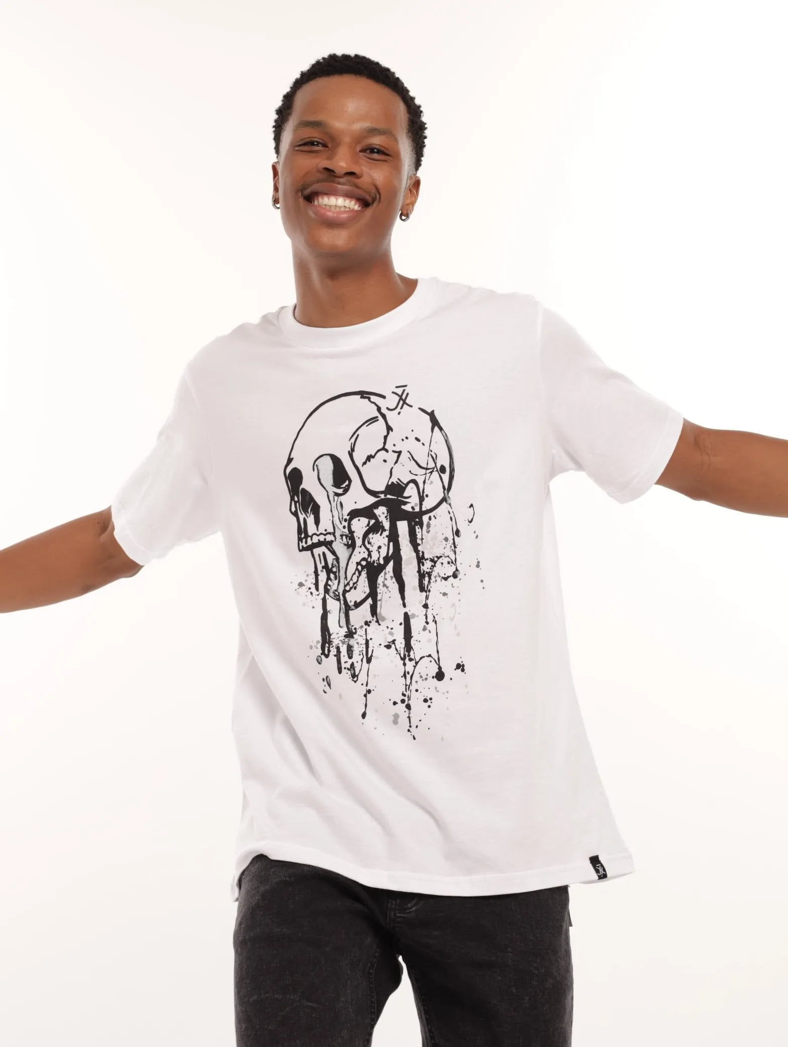 Men's Slime Skull Icon Tee - White sold by Edgars