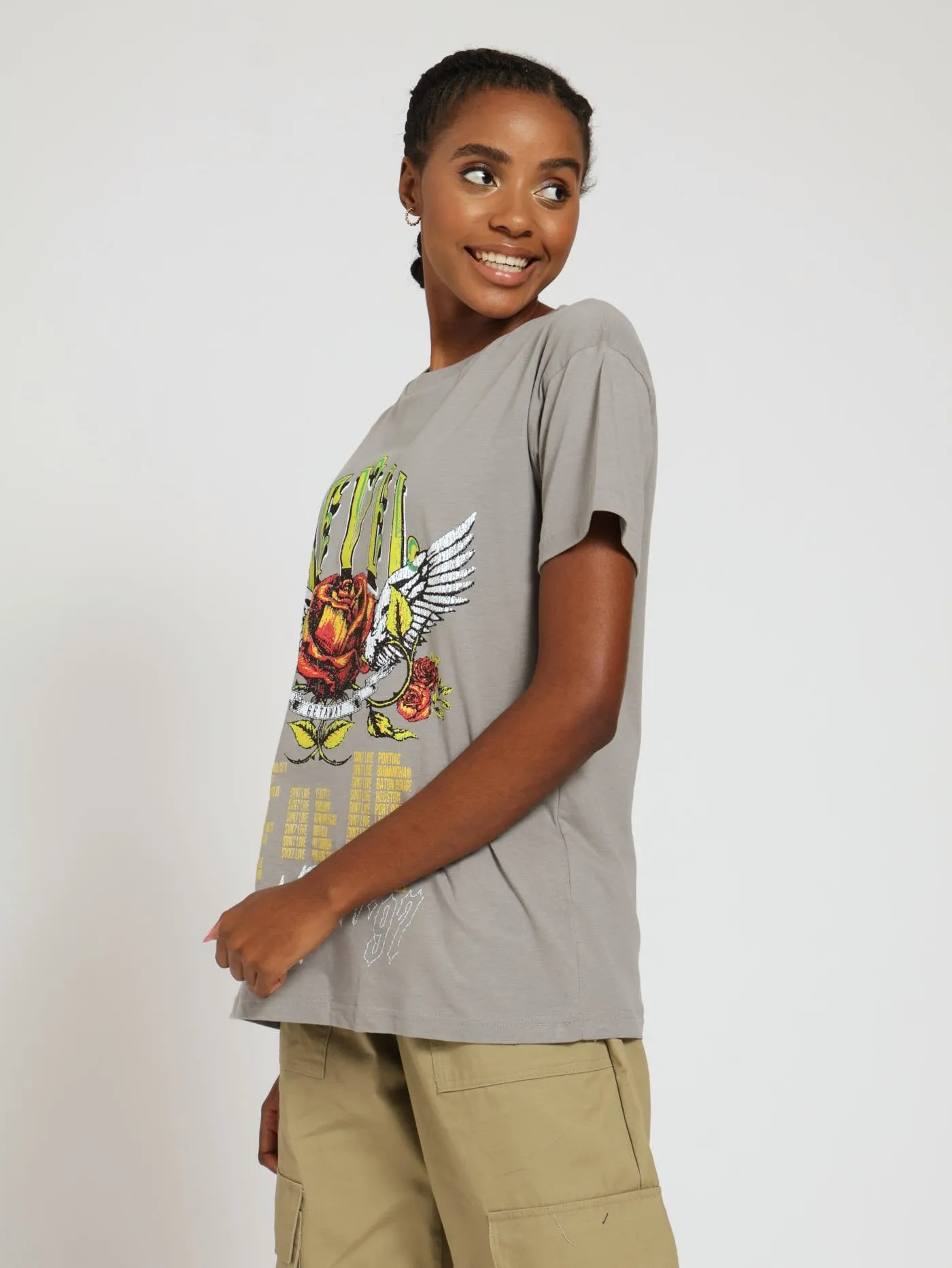 Rose Oversized Tee - Grey sold by Edgars product image thumbnail 2