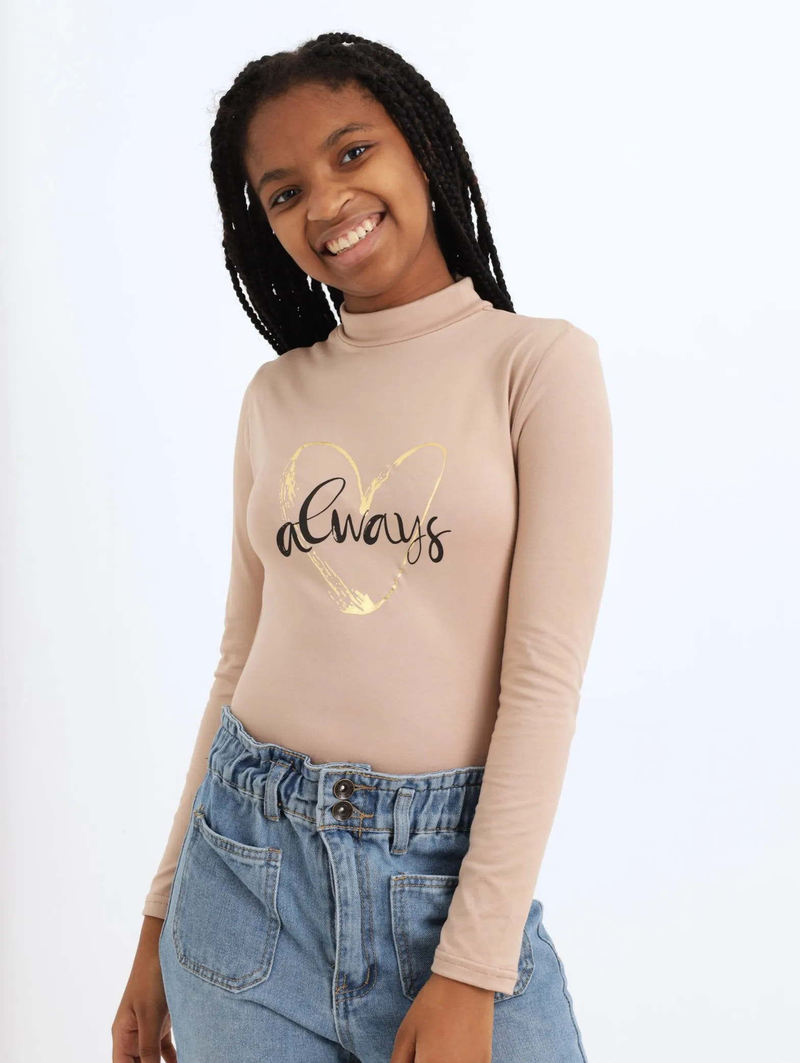 Girls Bodysuit Foil Print - Cinnamon sold by Edgars