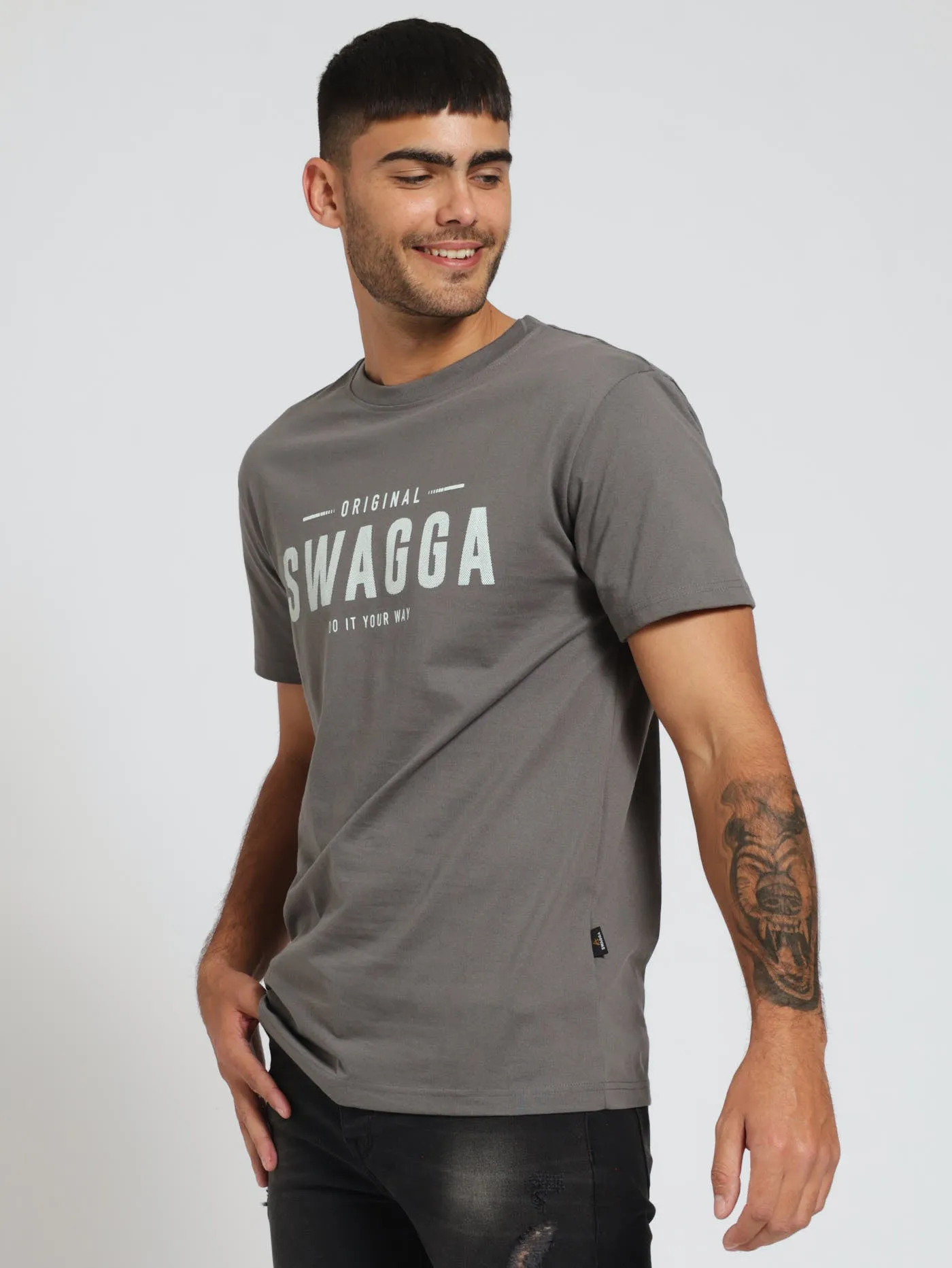 Basic Print Tee - Charcoal sold by Edgars product image thumbnail 2