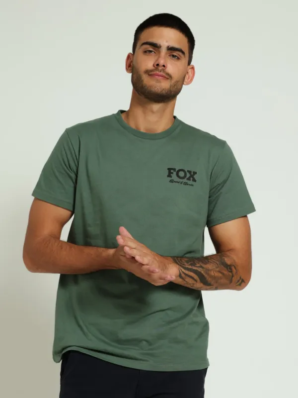 Speed & Service Tee - Forest Green sold by Edgars 