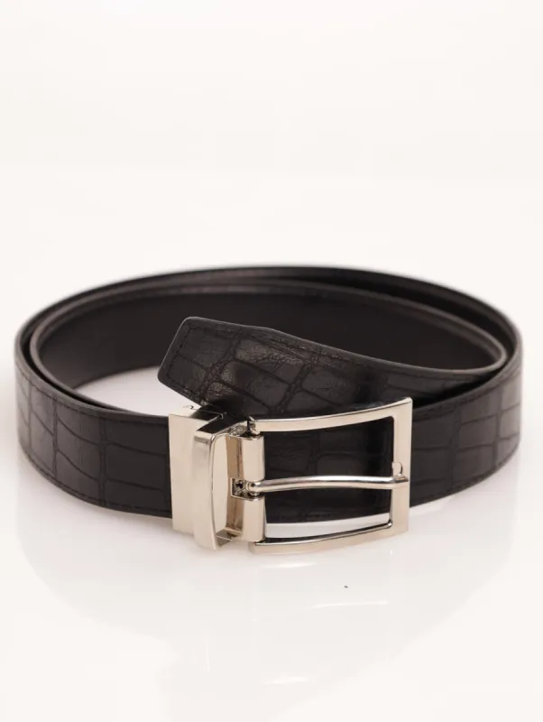 Men's Formal Textured Belt - Black sold by Edgars