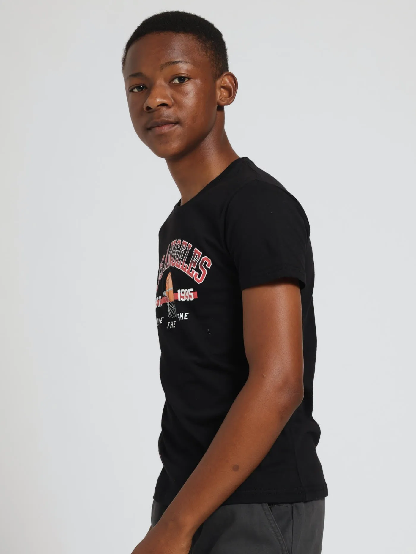 Boys LA Basketball Tee - Black sold by Edgars product image thumbnail 2