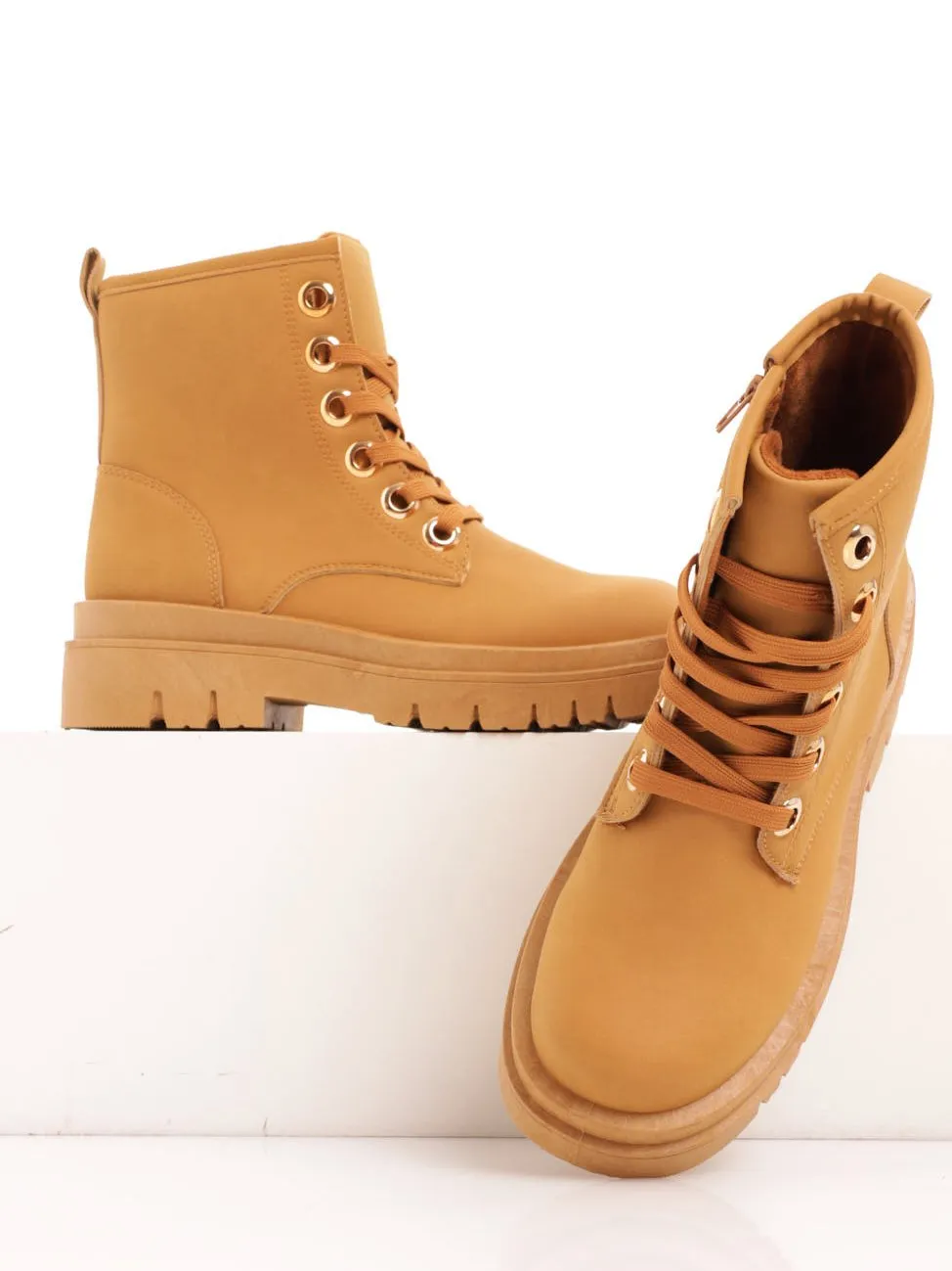 Ladies Worker Boot - Camel sold by Edgars