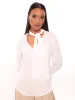 Ladies Tie Neck Airflow Blouse - White sold by Edgars