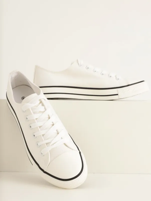 Ladies Plimsole Sneaker - White sold by Edgars