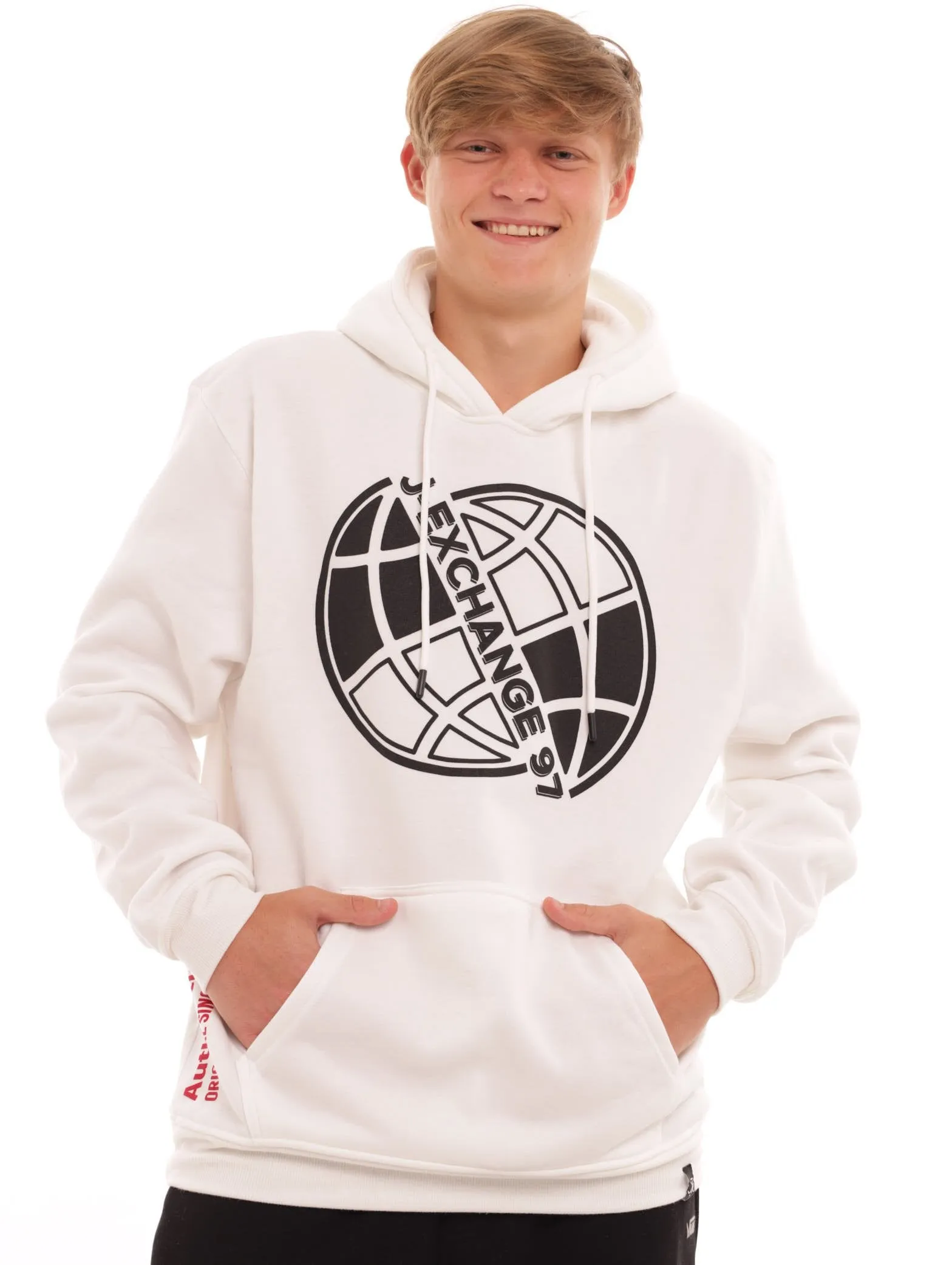 Men's Globe Hoody - White sold by Edgars