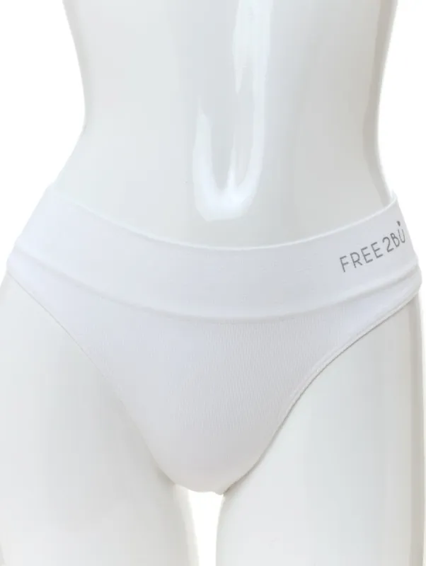 Ladies Single Ribbed Thong - White sold by Edgars