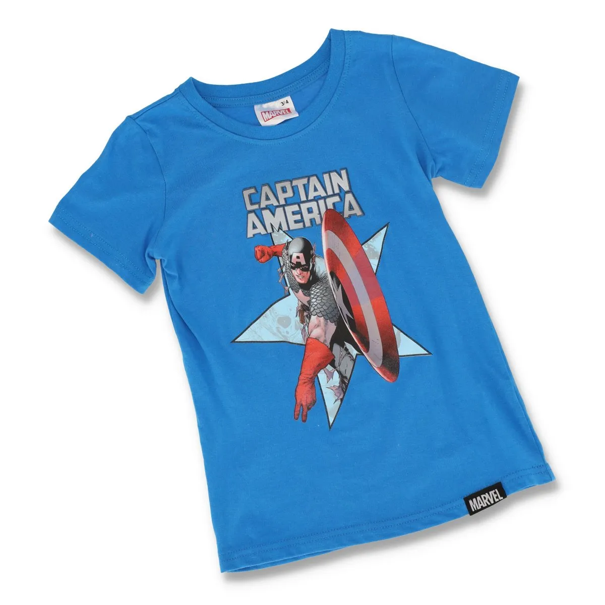 Pre-Boys Short Sleeve Captain America Tee - Cobalt Blue sold by Edgars