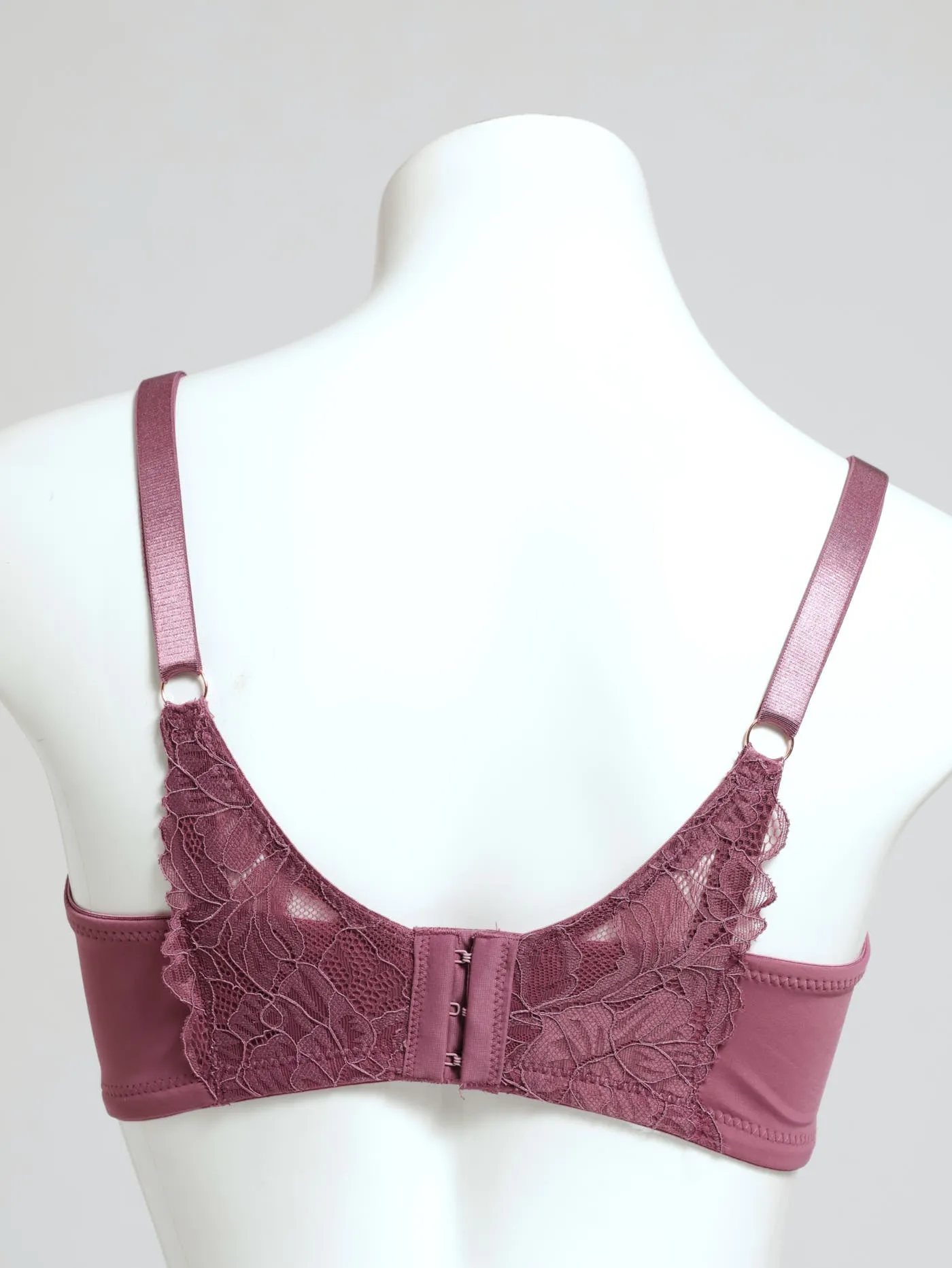 Single Non-Padded Lace Microfibre Bra - Purple sold by Edgars product image thumbnail 3