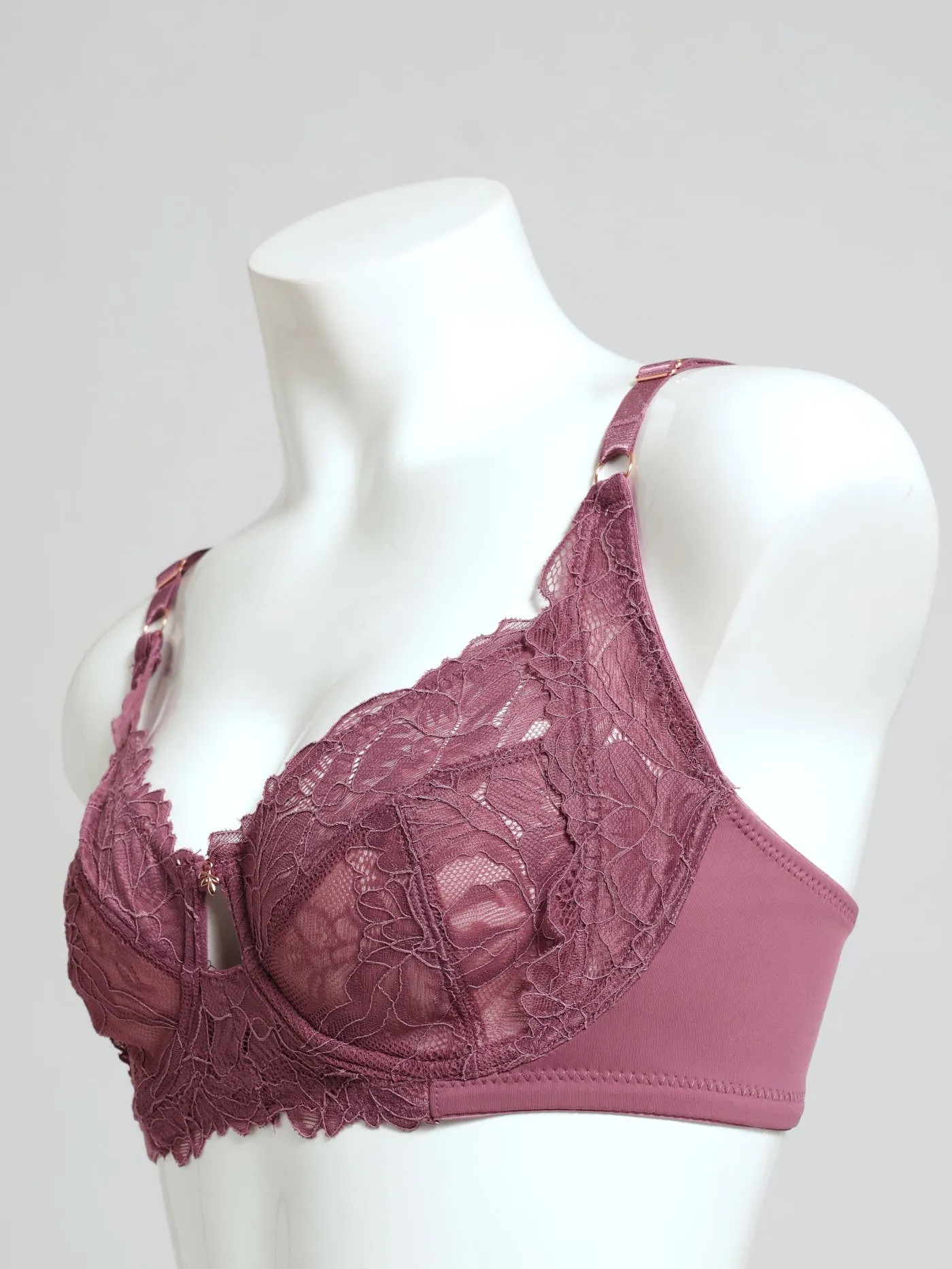 Single Non-Padded Lace Microfibre Bra - Purple sold by Edgars product image thumbnail 2