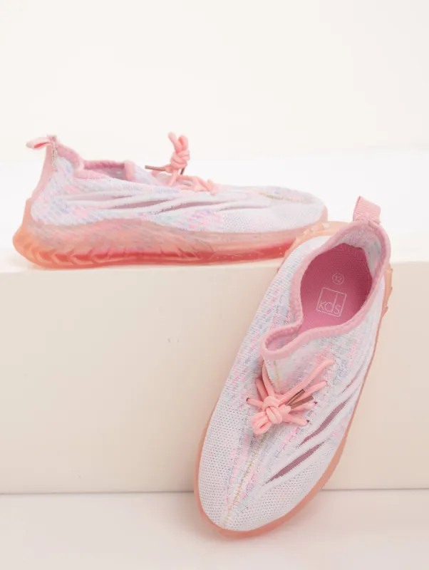 Girls Slip On Knit Sneaker - Grey sold by Edgars