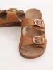 Ladies Hayley Fur Lining Double Buckle  - Tan sold by Edgars