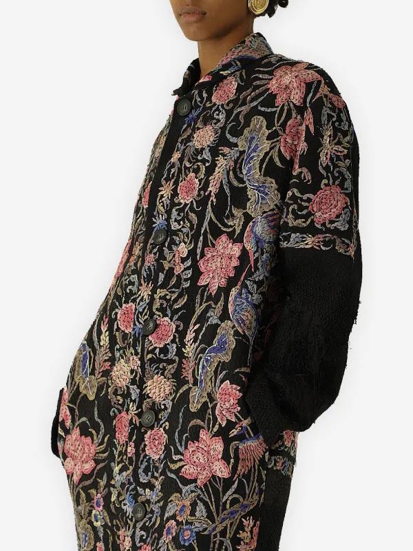 19th Century Silk Piano Shawl Duster Coat sold by By Walid