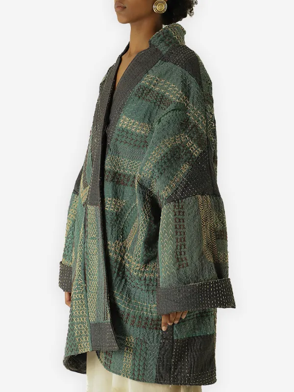 19th Century Embroidered Silk Basma Coat sold by By Walid