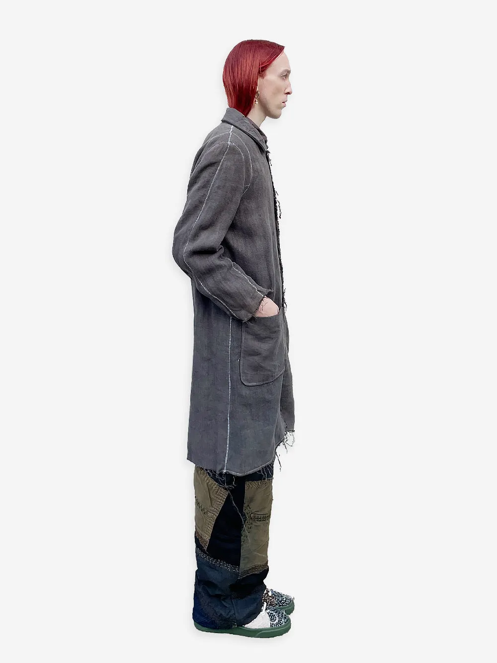 Vintage Military Linen Cedric Coat sold by By Walid product image thumbnail 3
