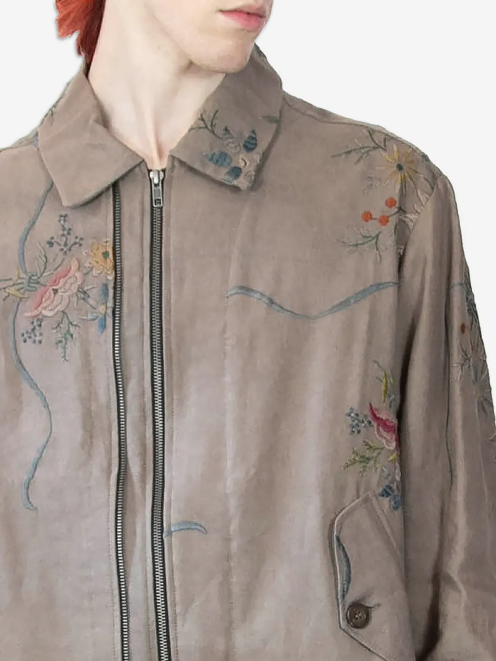 1920s Embroidered Re-Patch Double Zip Jacket sold by By Walid product image thumbnail 3