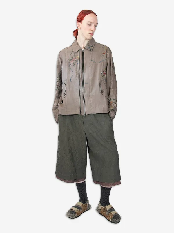 1920s Embroidered Re-Patch Double Zip Jacket sold by By Walid