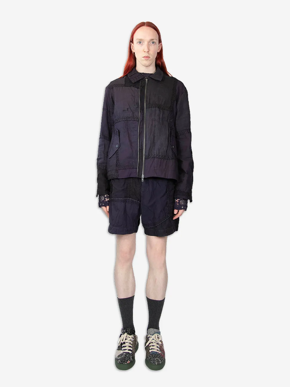 1920s Embroidered Re-Patch Double Zip Jacket sold by By Walid