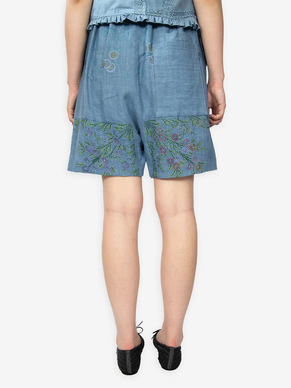 1920s Embroidered Linen Blaze Shorts sold by By Walid product image thumbnail 4