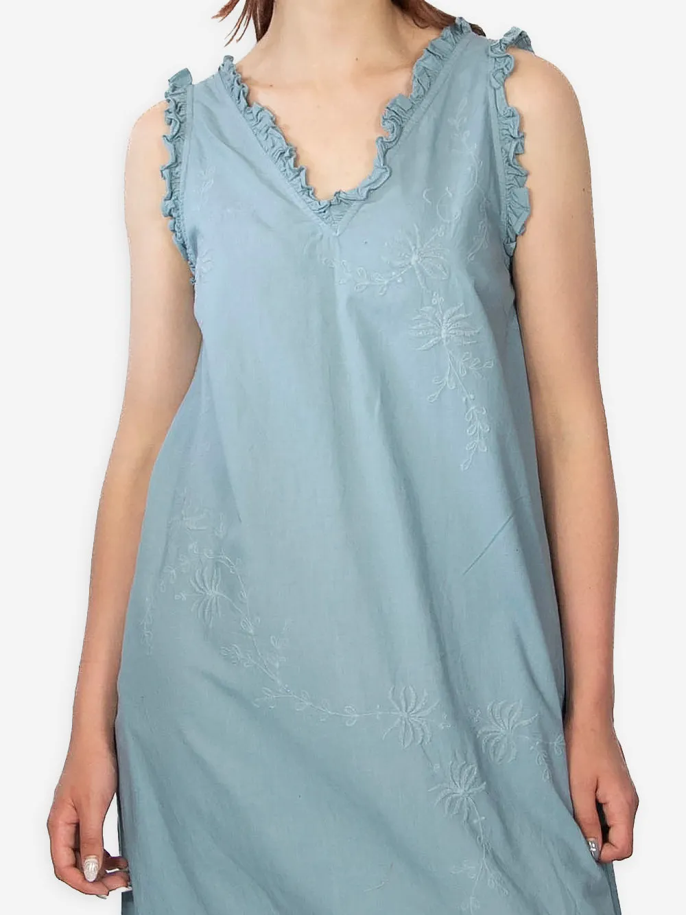 Vintage Embroidered Poplin Luna Dress sold by By Walid product image thumbnail 3