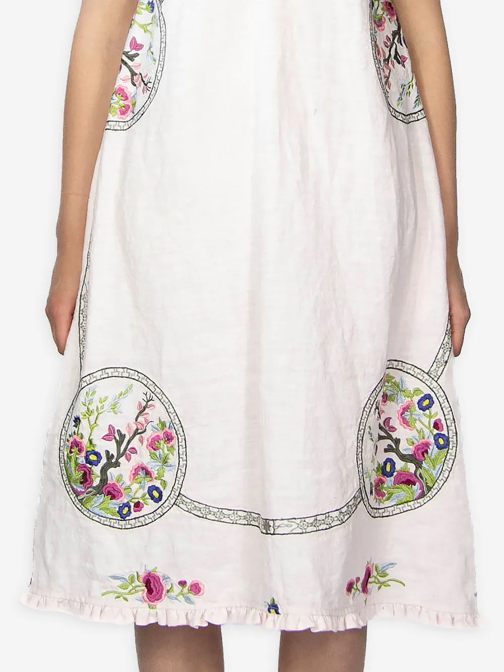 Vintage Embroidered Linen Freya Dress sold by By Walid product image thumbnail 3