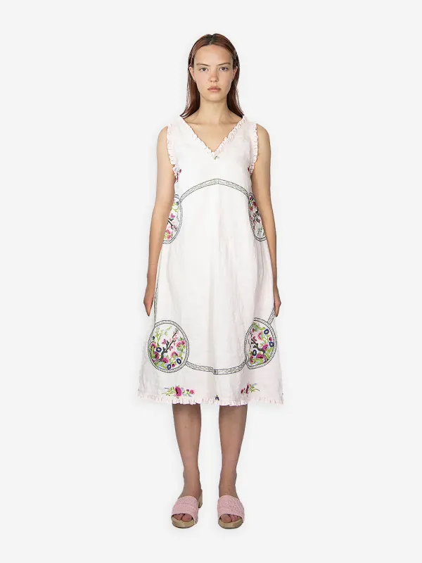 Vintage Embroidered Linen Freya Dress sold by By Walid