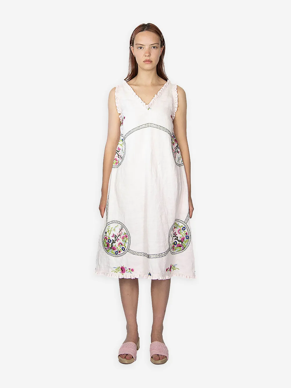 Vintage Embroidered Linen Freya Dress sold by By Walid
