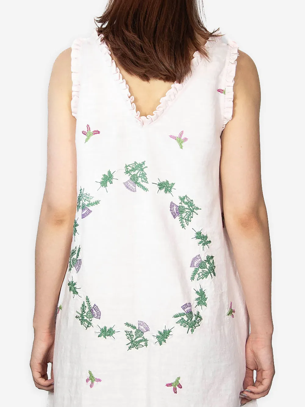 Vintage Embroidered Linen Freya Dress sold by By Walid product image thumbnail 2