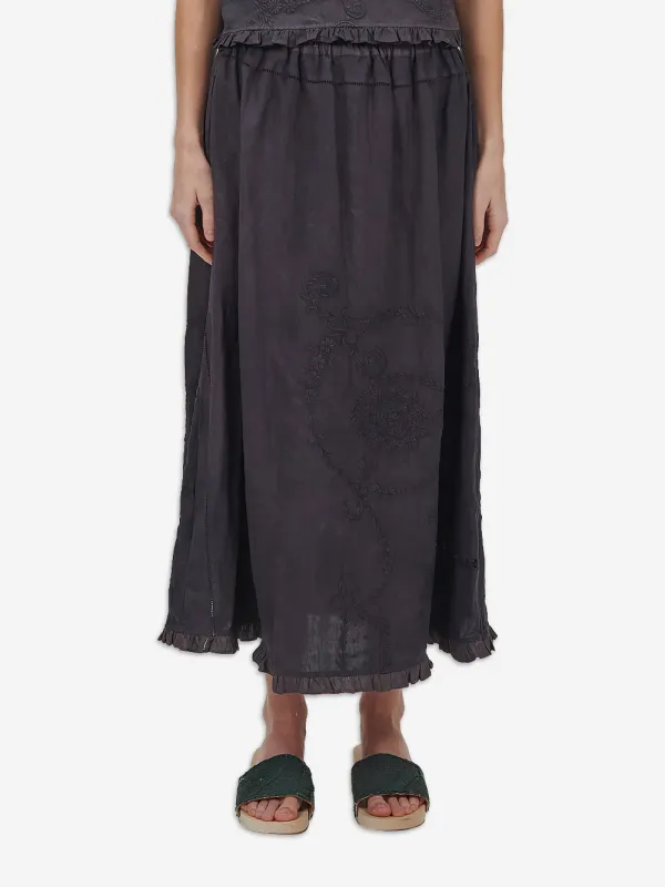 Vintage Embroidered Poplin Tala Skirt sold by By Walid