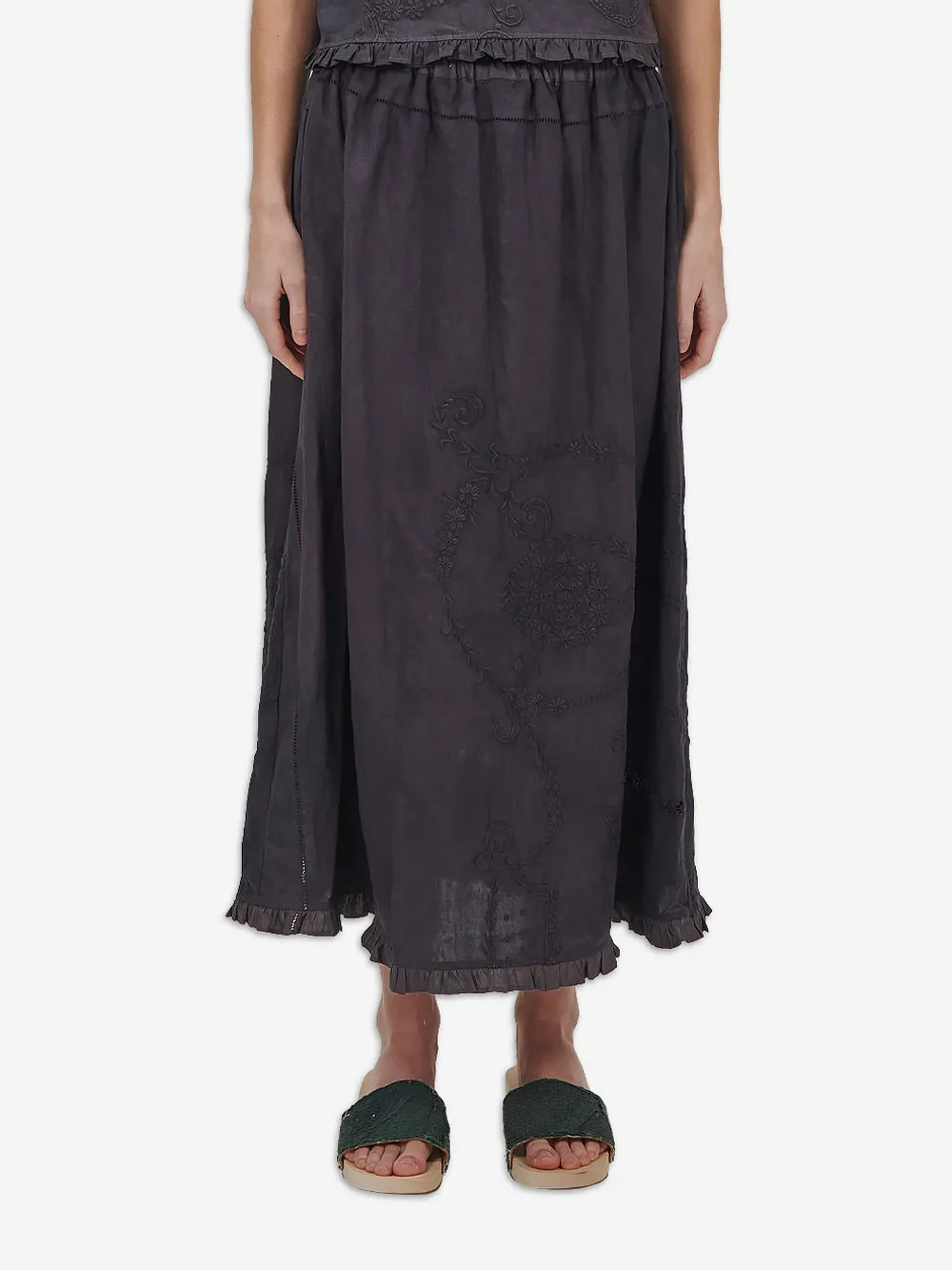 Vintage Embroidered Poplin Tala Skirt sold by By Walid