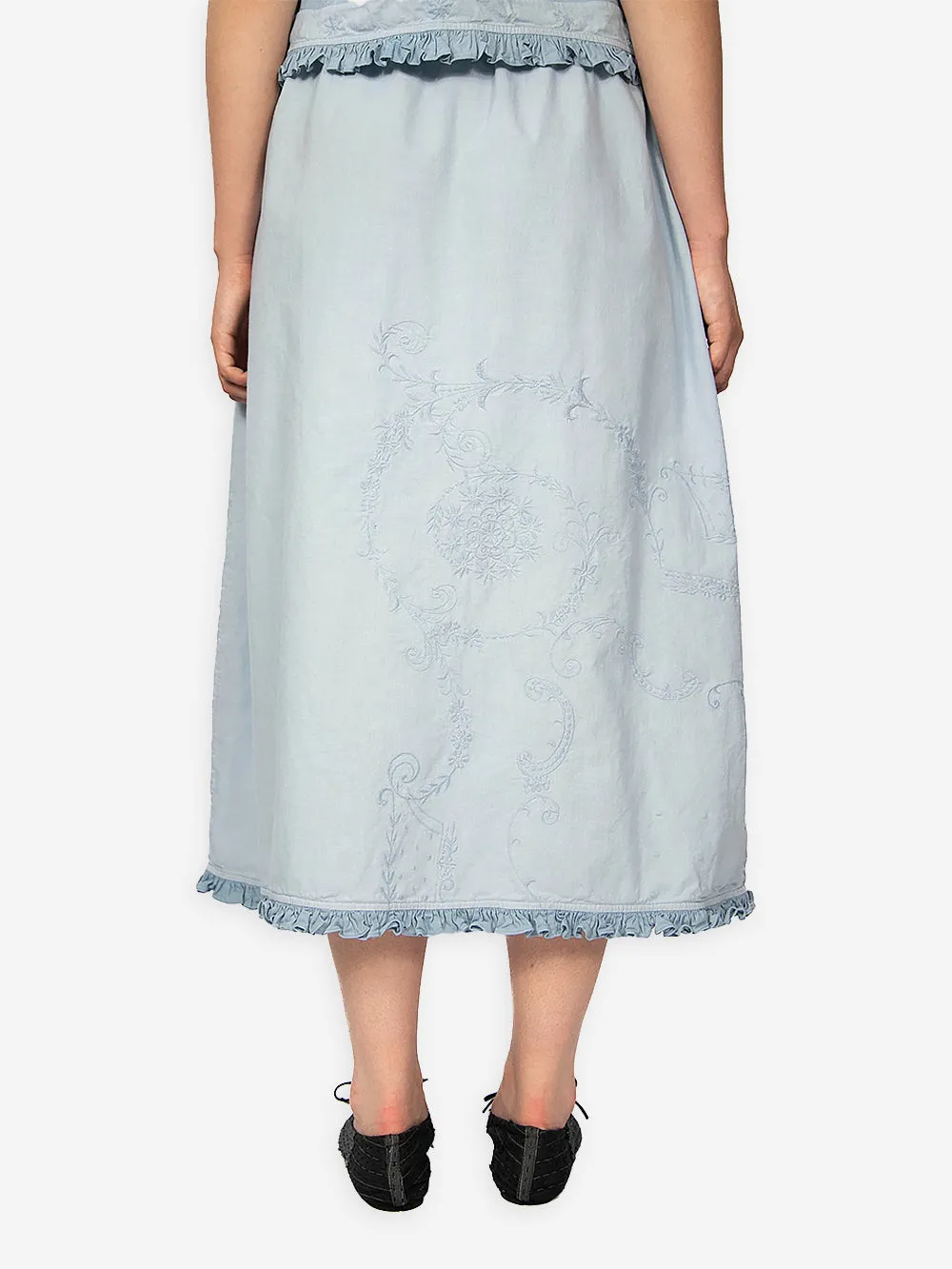 Vintage Embroidered Poplin Tala Skirt sold by By Walid product image thumbnail 4