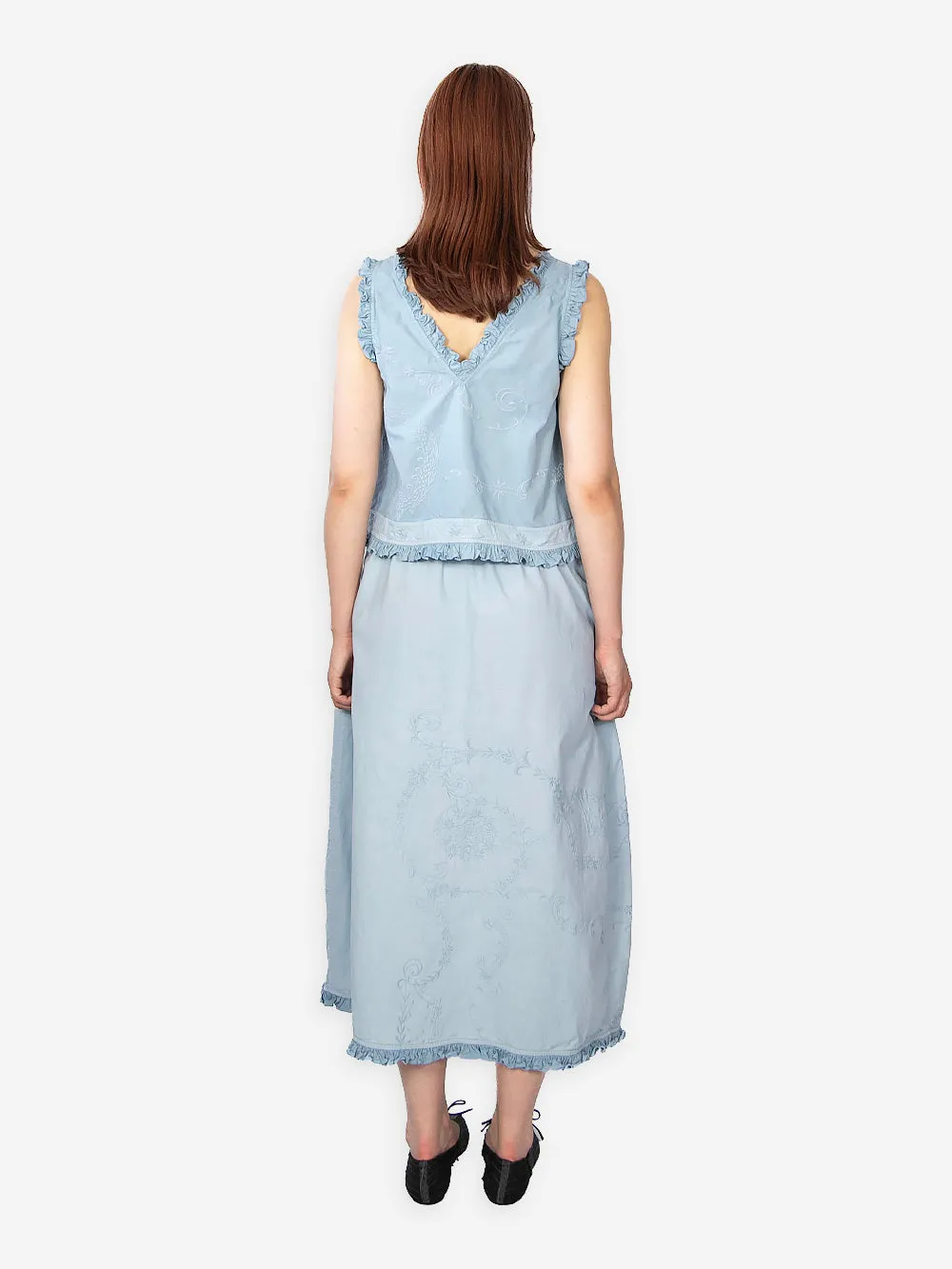 Vintage Embroidered Poplin Tala Skirt sold by By Walid product image thumbnail 2